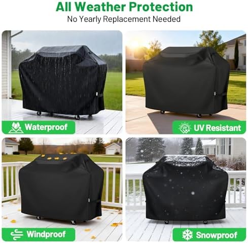 65 Inch Grill Cover for Outdoor Grill, All Weather Protection - Image 2
