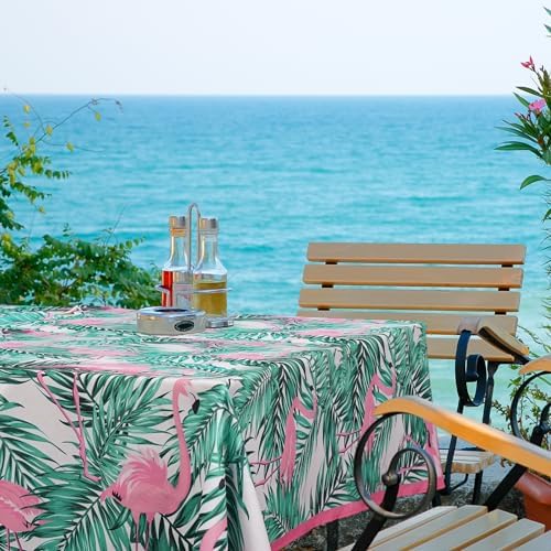 Outdoor Tablecloth with Umbrella Hole Umbrella Tablecloth Patio Tablecloths with Zipper for Courtyards, Terraces, and Beaches 60 x 84 in - Image 2
