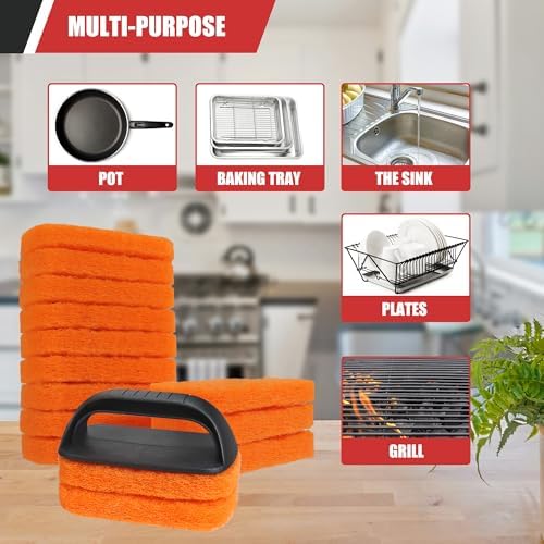 Griddle Cleaning Kit for Blackstone, Scraper, Scour Pads, Grill Stone 19Pcs - Image 4