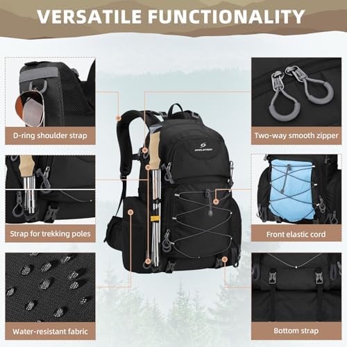 Maelstrom 40L Waterproof Hiking Backpack, Lightweight Travel Daypack - Image 3