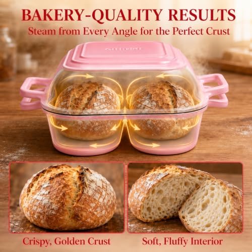 Dutch Oven With Lid, Mini Enamel Sourdough Dutch Oven for Bread Baking - Image 6