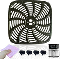 8QT Air Fryer Grill Plate for Gourmia GAF838 Digital Air Fryers, Upgraded Double Layer Nonstick Coating Air Fryer Grill Pan Crisper Tray Grate for Gourmia 8QT Air Fryer, Dishwasher Safe by chengziyue