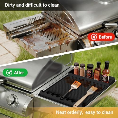 Silicone Grill Mat for Blackstone Griddles, 1 Pack, Black Gift Box - Image 3