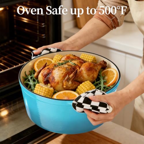 Enameled Cast Iron Dutch Oven pot 6.5 QT with Lid for Bread Baking - Image 5