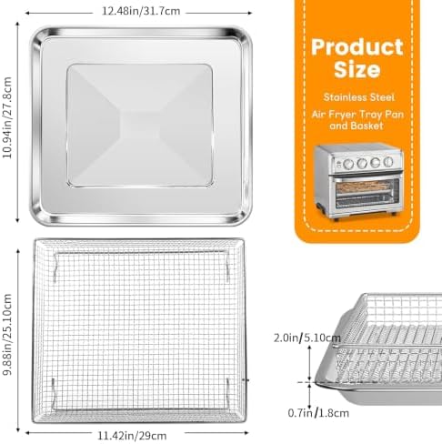 Air Fryer Basket Tray for Cuisinart TOA-60 TOA-65 TOA-70 Toaster Oven - Image 2