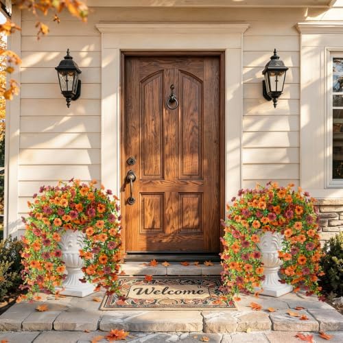 ZFProcess Artificial Fall Mums Fake Flowers Plants for Outdoor Home Decor - Image 3