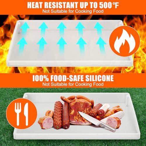 Silicone Griddle Mat Cover for Blackstone - 28 Inch True All-Encompassing Coverage Heavy Duty Food Grade Grill Buddy Mat, All Season Cooking Surface Protective Cover - Image 6