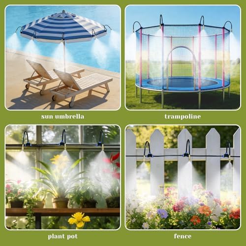 Drip Irrigation System,100 Ft Quick-Connect Garden Sprinkler Kit with 16pcs 360° Adjustable Nozzles for Garden, Lawn, Greenhouse, Raised Beds & Outdoor Plants - Image 7