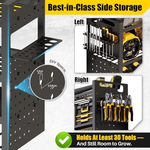 Large 49'' Wide Power Tool Organizer Wall Mount, 4-Tier - Image 4
