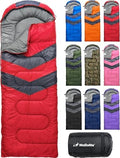 MalloMe Sleeping Bags for Adults Cold Weather & Warm - Backpacking Camping Sleeping Bag for Kids 10-12, Girls, Boys - Lightweight Compact Camping Essentials Gear Accessories Hiking Sleep Must Haves by MalloMe