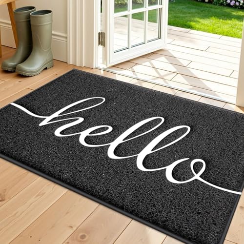 Door Mat Welcome Mat Floor Mat for Entryway, Patio, High Traffic Areas by Knockety