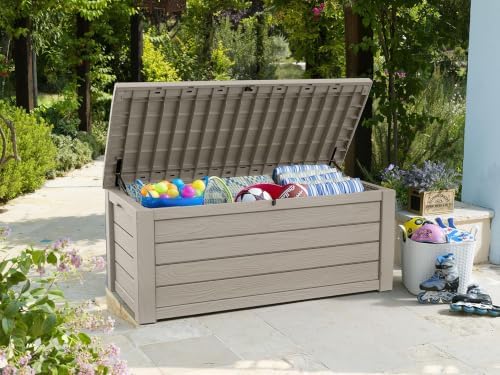 Keter Westwood 150 Gal Outdoor Storage Box for Patio and Pool Accessories - Image 3