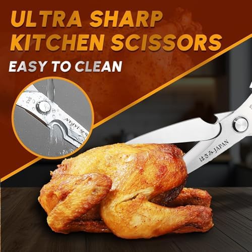 Huusk Kitchen Scissors for Food, Heavy Duty Kitchen Shears Set All Purpose - Image 2