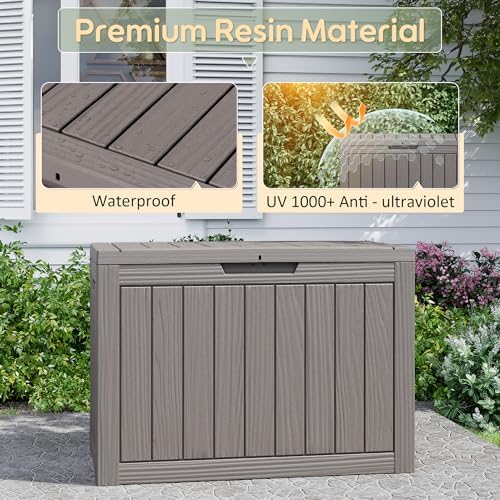 KAMABOKO 55 Gallon Outdoor Storage Box Waterproof Deck Box for Patio - Image 3