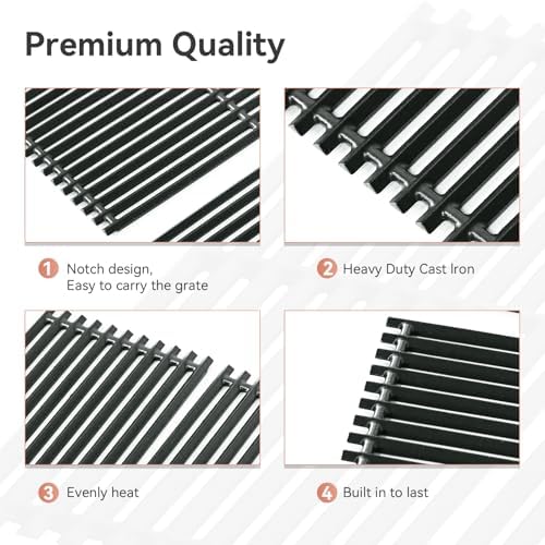 463355220 17" Cast Iron Grill Grates for Charbroil TRU Infrared 3 Burner - Image 3