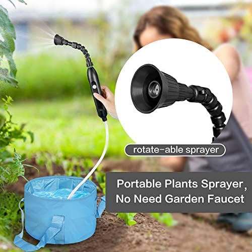 Portable Misting System with Water Pump, Plant Sprayer & Garden Hose Mister 3-in-1, No Faucet Required Misters for Outside Patio Beach Camping Golf Cart Boat, Smart Misting Cooling System - Image 3