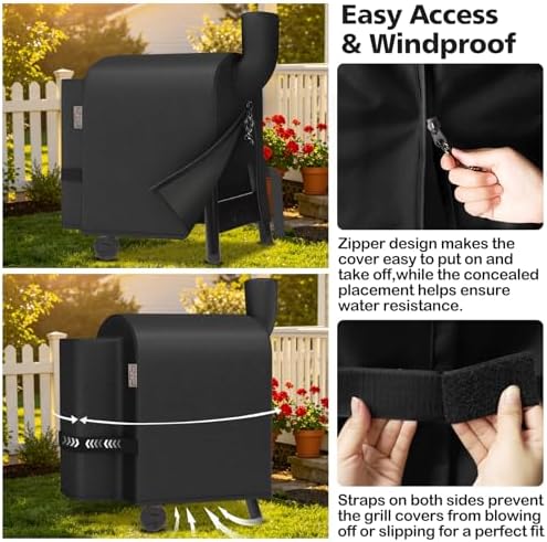 Pellet Grill Cover for Traeger Pro 22/575 Series,1000D Heavy Duty Material - Image 3