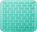 MicoYang Silicone Dish Drying Mat for Multiple Usage,Easy clean,Eco-friendly,Heat-resistant Silicone Mat for Kitchen Counter or Sink,Refrigerator or Drawer Liner Mint 2XL 24 inches x 18 inches by MicoYang