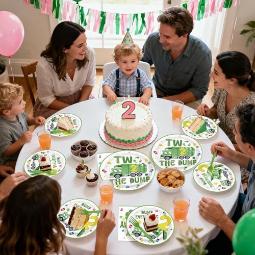 96Pcs Trash Truck 2nd Birthday Party Decorations Serves 24 - Image 6