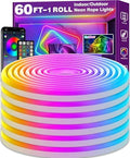 SINLEY Led Neon Rope Light 60FT,Control with App/Remote,Flexible Led Rope Lights,Multiple Modes,IP68 Outdoor RGB Neon Lights Waterproof,Music Sync Gaming Led Strip Lights for Bedroom Indoor by Unknown