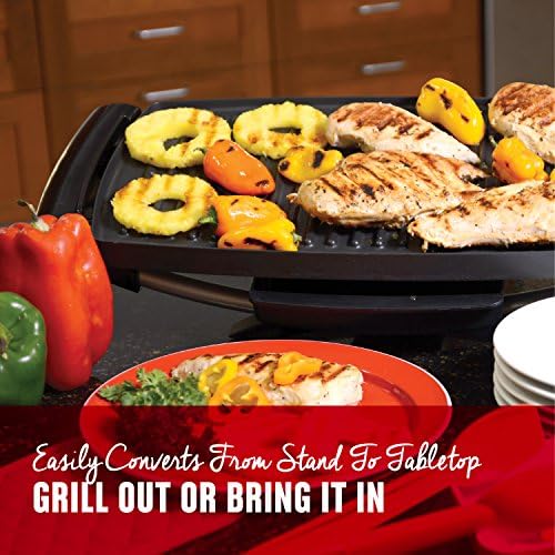 George Foreman Indoor/Outdoor Electric Grill with Stand - Image 3
