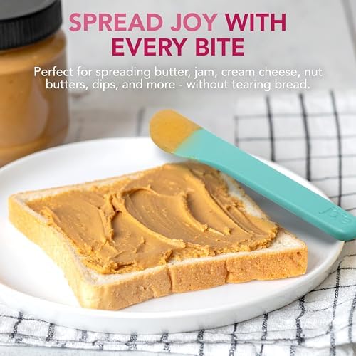 Joie Spreaders Set, Reusable Plastic Knives, 4-Count Assorted Colors - Image 2