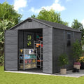 UDPATIO 7.5x10 FT Outdoor Resin Storage Shed,Plastic Shed with Floor by UDPATIO
