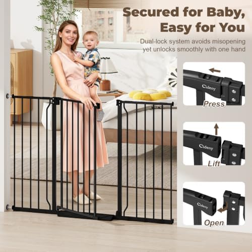 36" Extra Tall Baby Gate, 29"-55" Wide Auto Close Dog Gate Indoor - Image 4