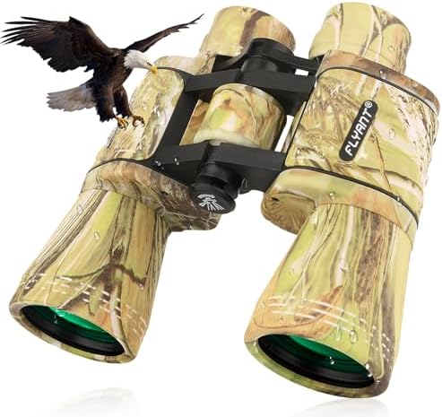20x50 High Powered Binoculars for Adults, Waterproof Binoculars with Low Light Vision for Bird Watching Hunting Camping Travel Cruise Hiking Sports Stargazing, Birthday Gifts for Men by FLYANT