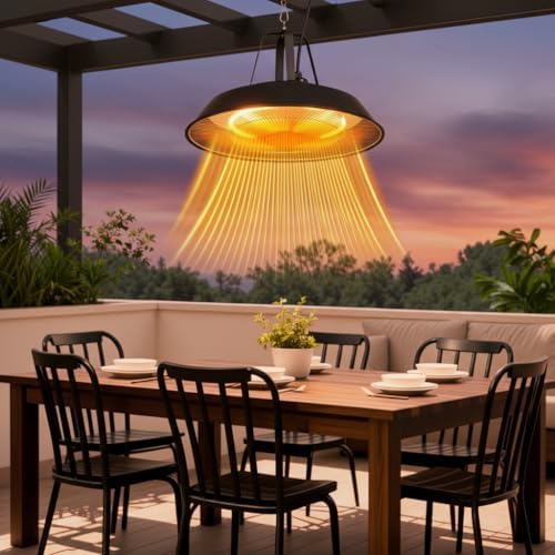 1500W Hanging Patio Heater, Ceiling-Mounted Infrared Heater by MOMOKOVA