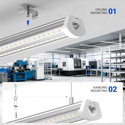 Barrina T8 LED Shop Lights 8FT, 140W 17000LM, 5000K, U Shape, 6 Packs - Image 4