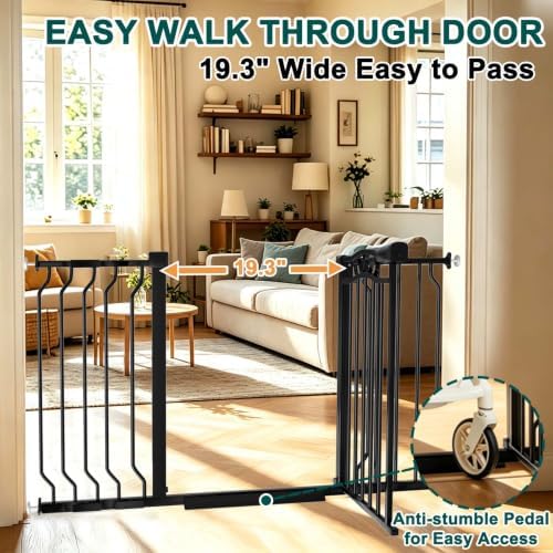 Fairy Baby 29.5"-53.1" Extra Wide Baby Gate for Doorways No Drill Dog Gate - Image 6