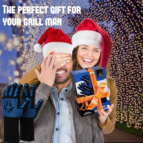 BBQ Grill & Oven Gloves 1472°F Heat Resistant | Storage Case & Gift Box - Image 2