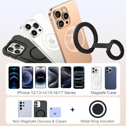Magnetic Phone Ring for MagSafe Dual-Sided Magnetic Phone Grip Magnet Phone Stand Grip Compatible with iPhone 17/16/15/14/13 Pro Max Plus Mag Safe Accessory for Car Mounts - Image 6