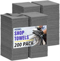 Microfiber Cleaning Cloth, 200 Pack Grey Cleaning Rags Microfiber Towel Bulk Absorbent Lint-Free Wash Cloths, All-Purpose Towels for Cars, Shop, Automotive, Garage, Home & Kitchen by HOMERHYME