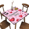 Outdoor Tablecloth Square Fitted, Love is in The Air Pattern Printed on Polyester Patio Bench Cover, Perfect for Meals Coffee Guest Dinners, Fit for 40" x 40" Square Tables by JRBSZMI2