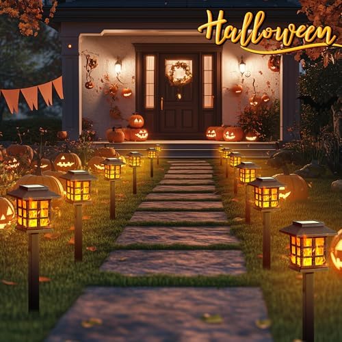 GIGALUMI Solar Lights Outdoor Waterproof 12 Pack, LED Garden Decor - Image 2