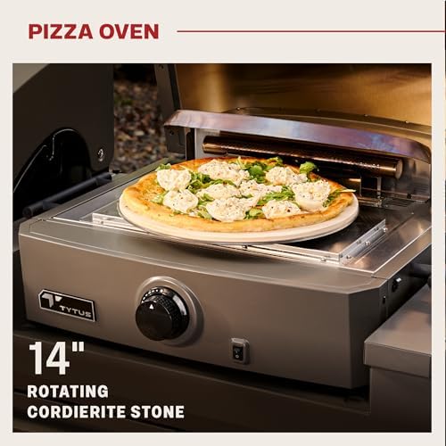 Tytus 2-in-1 Gas Grill 4-Burner, Pizza Oven, Prep Cart, 721 sq in - Image 5
