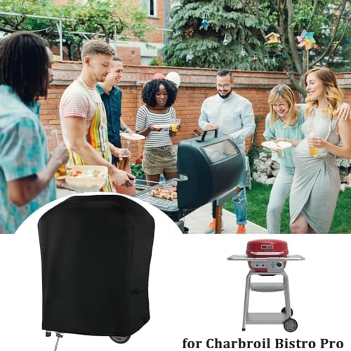 Grill Cover for Charbroil Bistro Pro Electric Grill, Waterproof Outdoor Griddle Cover for Char Broil Bistro Pro Grill Model 25302145 25302146 25302148 25302161 CB1250073P4 Gas Grill Accessories - Image 2