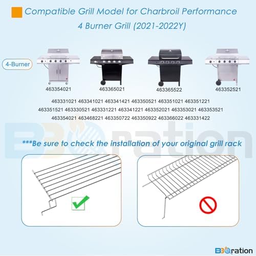 G428-0002-W1 Warming Rack Grill Parts for Charbroil Performance 4 Burner - Image 2