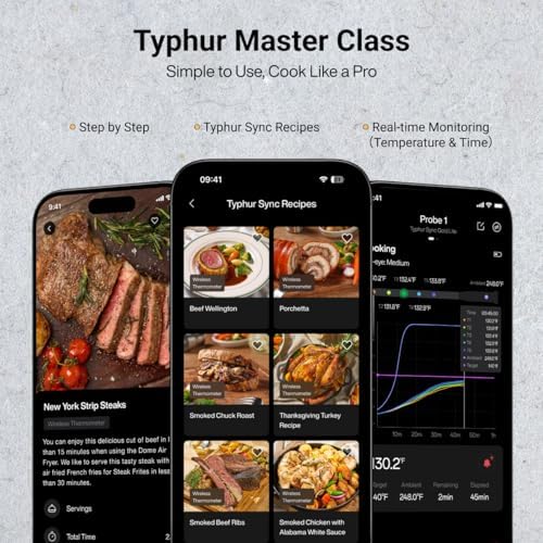 Typhur Sync Gold Gen2 Sub-1G Wireless Meat Thermometer with 6 Sensors & LCD - Image 3