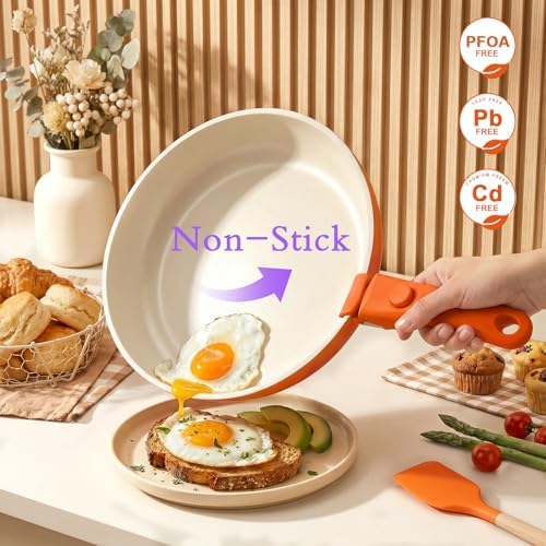 GiPP 21PCS Pots and Pans Set Nonstick Cookware Set with Detachable Handle - Image 4