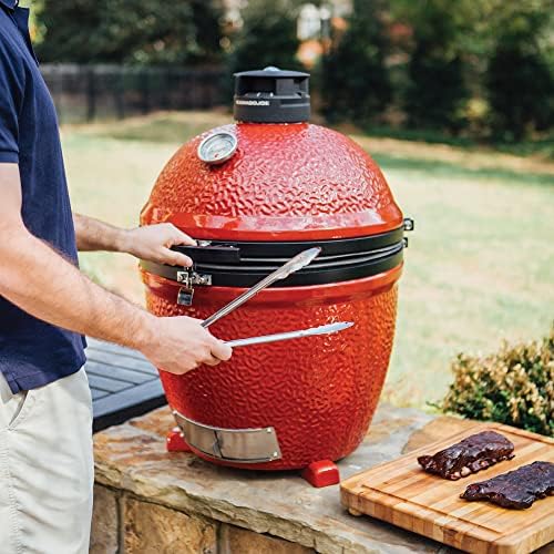 Kamado Joe Classic Joe Series II 18-inch Standalone Ceramic Charcoal Grill and Smoker with AirLift Hinge, Kontrol Tower Top Vent and 250 Cooking Square Inches in Red, Model KJ-23RHC - Image 3