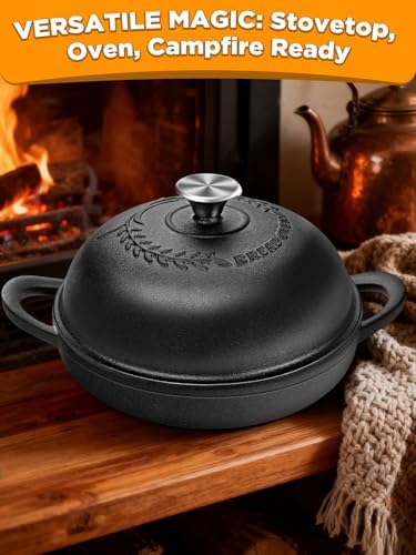 Dutch Oven Bread Baking Pot with Lid 6QT Enameled Cast Iron Oven, Matte Black Design & Sourdough Kit (Silicone Sling) for Artisan Bread Making - Image 7