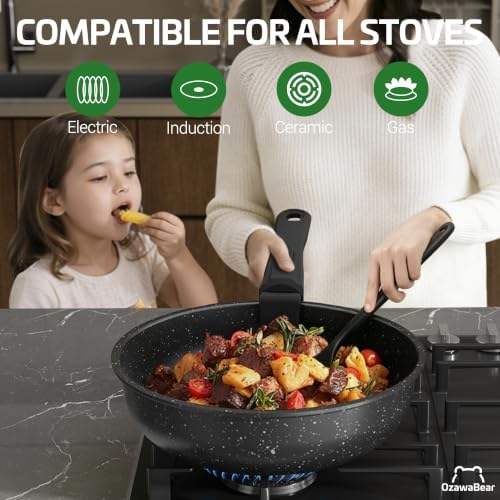 12 Pcs Pots and Pans Set Non Stick, Detachable Handle Cookware - Image 5