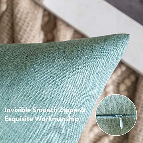 MIULEE Decorative Outdoor Pillow Covers Lumbar Waterproof 12x20 Teal - Image 2