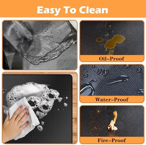 48X36in Grill Mats for Outdoor Grill,Waterproof,OilProof,Fireproof,Fits Most Grills, Smokers, Griddles and Outdoor Charcoal, Flat Top,Deck and Patio Protector - Image 4