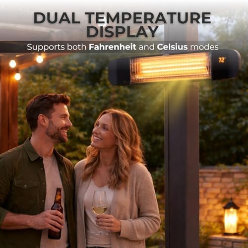 ZeboZap KDHT1500 1500W Infrared Electric Patio Heater for Gazebos, Pergolas, Decks, Garages, Backyards & Restaurants | Wall & Post Mounted Outdoor Heater - Image 5