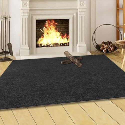 Besimple Fireproof Fireplace Hearth Rug Non Slip Protection Mat Flame Resistant Pad for Fireplace,Stove Protection by Besimple