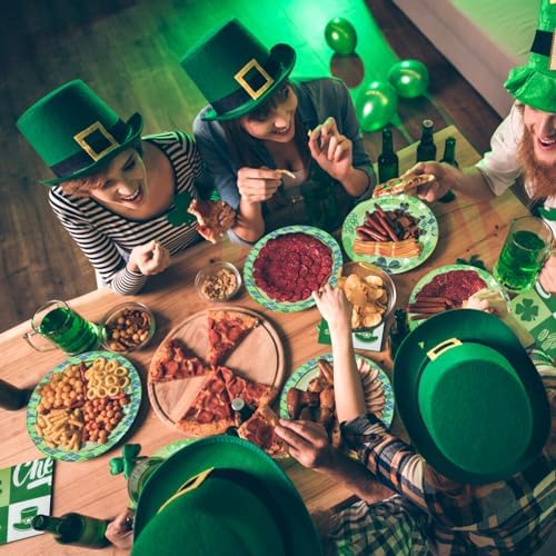 180PCS St.Patrick's Paper Plates and Napkins Party Supplies Serve 60 - Image 5